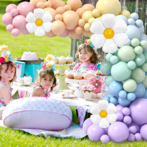 25 adet Makaron soft zincir Balon seti 3 papatya folyo