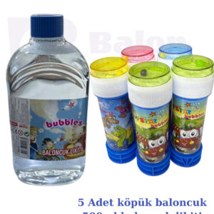 5 Adet köpük baloncuk + 500ml köpük sıvısı likiti