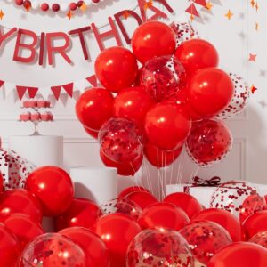 20 adet Kırmızı ve Şeffaf Balon