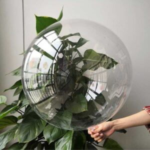 18 Inch Şeffaf Bobo Balon - Parti ve Doğum Günü Süslemeleri Için Işıklı Balon, Büyük Boy