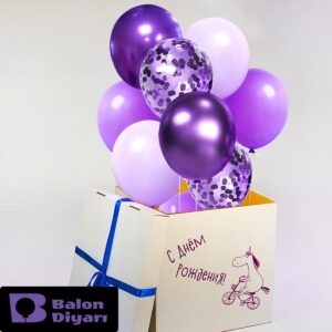 Konfetili Balonlar 40'lı Paket Doğum Günü Süslemeleri Premium Lateks Balonlar