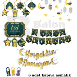 52 Parça Ramazan Ayı Eve Huzur Bereket Süsleme Seti Bütün Evi Süsler Ramazan Süsleri