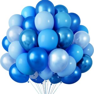 65 Parça Mavi Balon Seti Mavi Balonlar, Doğum Günü, Bebek Partisi, Mavi Temalı Süslemeler İçin