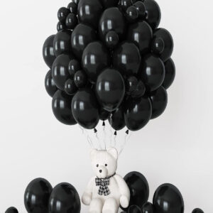 25 Adet Siyah Renk Balon – Helyum Uyumlu, Kaliteli Ve Dayanıklı