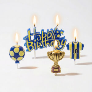 Fenerbahçe Sarı Lacivert Pasta Mumu Seti 7'li - Doğum Günü Mumları FB temalı