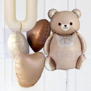 0 Yaş Temalı Retro Ayıcıklı Doğum Günü Balon Seti