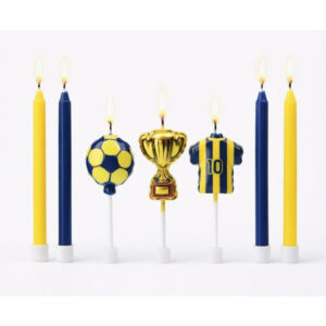 Fenerbahçe Doğum Günü Pasta Mumu Seti 4'lü - Top Kupa Forma Happy Birthday