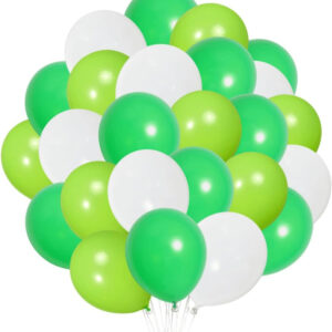 10 adet Yeşil açık yeşil beyaz kaliteli balon buketi kaliteli premium lateks