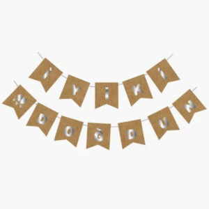 İyi Ki Doğdun Yazılı Kraft Parti Bannerı – Doğum Günlerinize Renk Katın