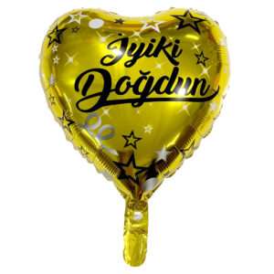 İyiki Doğdun Yazılı Kalp Folyo Balon