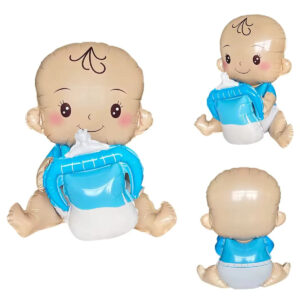 Pembe ve Mavi Biberonlu Folyo Balon - Bebek Doğum ve Baby Shower Süslemesi