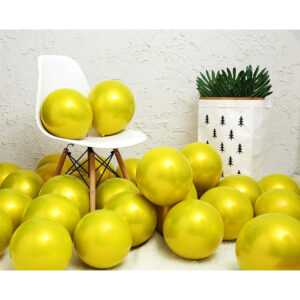 Sarı Balon 10 Adet Metalik Balon - Premium Lateks