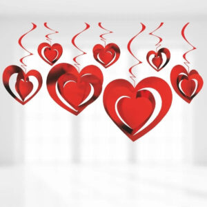 10 adet Tavan süsü Sevgililer günü özel 3D tavan kalp süs kalp süs şık tasarım