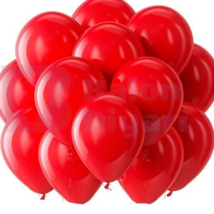 10 Adet Kırmızı Renkli Balon - Premium Lateks