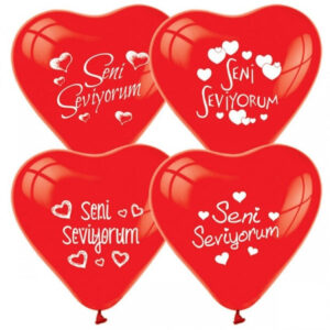 Sevgililer günü balonları kalp şeklinde seni seviyorum balon 14 şubat sevgiliye özel
