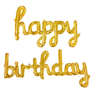 El Yazısı Tasarımlı Şık Happy Birthday Balon Seti 🎈✨
