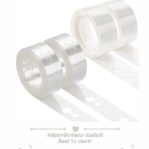 Çift Taraflı Balon Yapıştırma Bandı + Balon Zinciri 5 Metre Doğum Günü Organizasyon Dekorasyonu