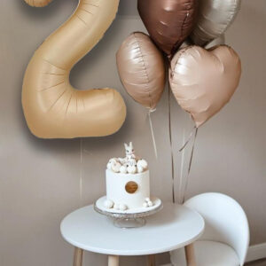 2 Yaş Için Kalpli Ve Yaş Rakam Balon Yaş Günü Balon Seti