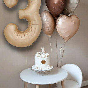 3 Yaş Için Kalpli Ve Yaş Rakam Balon Yaş Günü Balon Seti