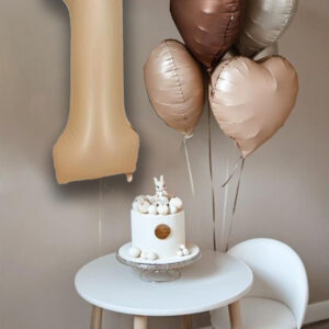 1 Yaş Için Kalpli Ve Yaş Rakam Balon Yaş Günü Balon Seti