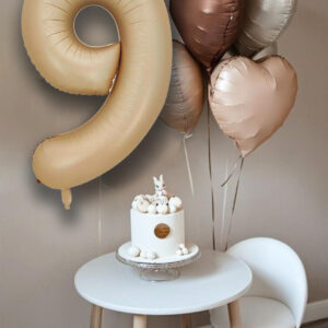 9 Yaş Için Kalpli Ve Yaş Rakam Balon Yaş Günü Balon Seti