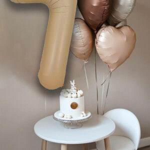 7 Yaş Için Kalpli Ve Yaş Rakam Balon Yaş Günü Balon Seti