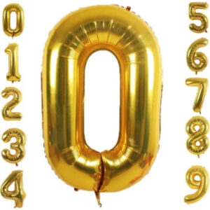 Tüm Rakamlarda Gold (Altın) Folyo Balon 34 İnç (76-82 cm)
