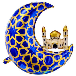 ay kubbe cami ramazan folyo balon Büyük boy
