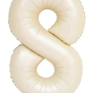 8 yaş Krem Rengi Folyo Balon 34 İnç (76-82 cm)