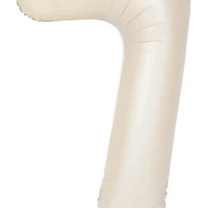 7 yaş Krem Rengi Folyo Balon 34 İnç (76-82 cm)