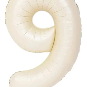 9 yaş Krem Rengi Folyo Balon 34 İnç (76-82 cm)