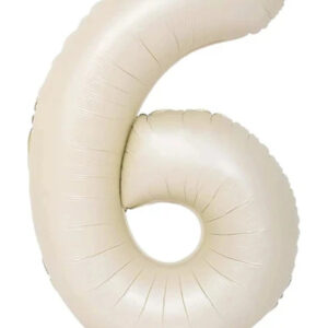 6 yaş Krem Rengi Folyo Balon 34 İnç (76-82 cm)
