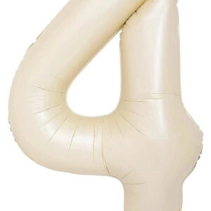 4 yaş Krem Rengi Folyo Balon 34 İnç (76-82 cm)
