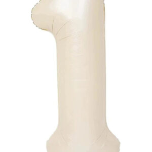 1 yaş Krem Rengi Folyo Balon 34 İnç (76-82 cm)