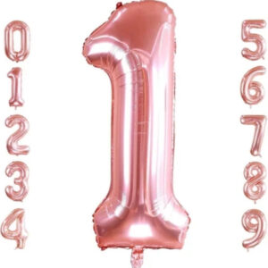 1 yaş Rose Gold Folyo Balon 34 İnç (76-82 cm)