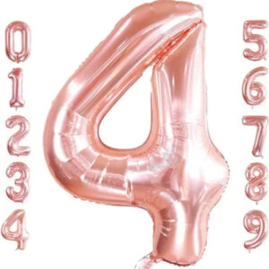 4 yaş Rose Gold Folyo Balon 34 İnç (76-82 cm)