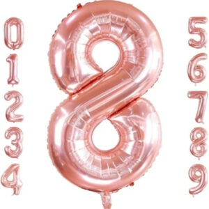 8 yaş Rose Gold Folyo Balon 34 İnç (76-82 cm)