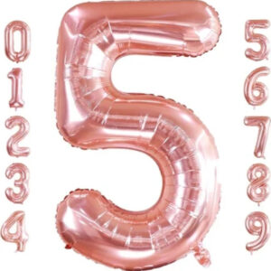 5 yaş Rose Gold Folyo Balon 34 İnç (76-82 cm)