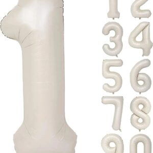 34inc Krem Folyo Rakam Balon