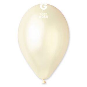 Gemar Metalik Balon 27-30cm Made in İtaly - Fildişi